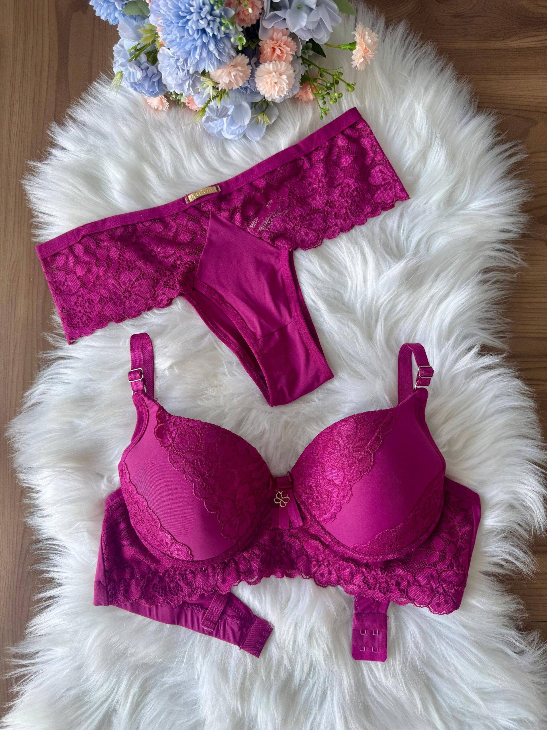 CONJUNTO JANIELE TANGA MICROFIBRA/RENDA - Imagem 2