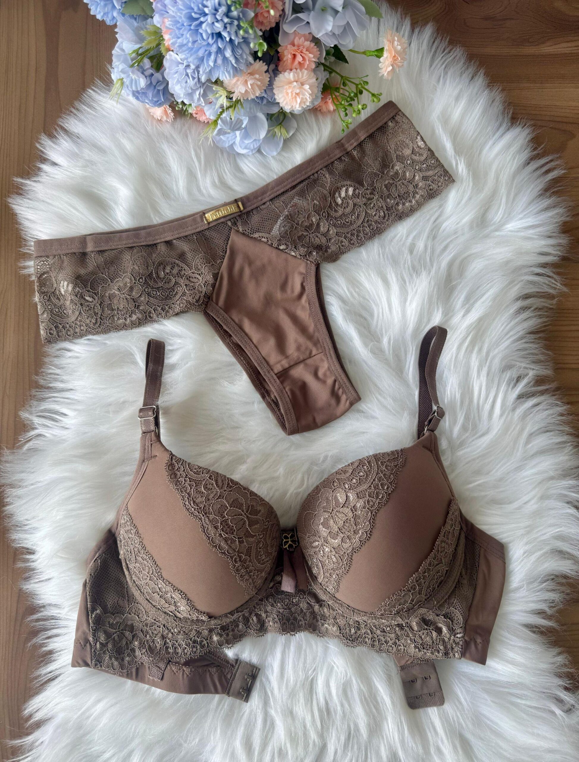 CONJUNTO JANIELE TANGA MICROFIBRA/RENDA - Imagem 3