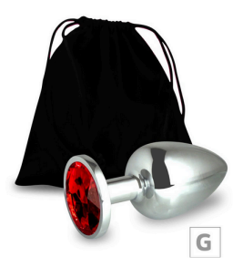 PLUG DE METAL G - PEDRA VERMELHA